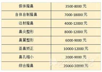 隆鼻手术一般多少钱,北京哪里隆鼻手术好-图2